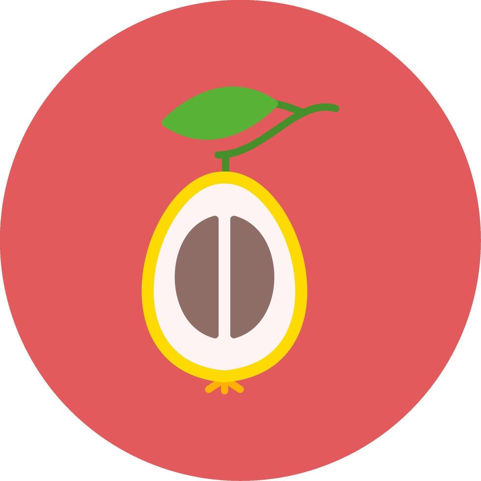 Loquat Flat Circle Icon vector