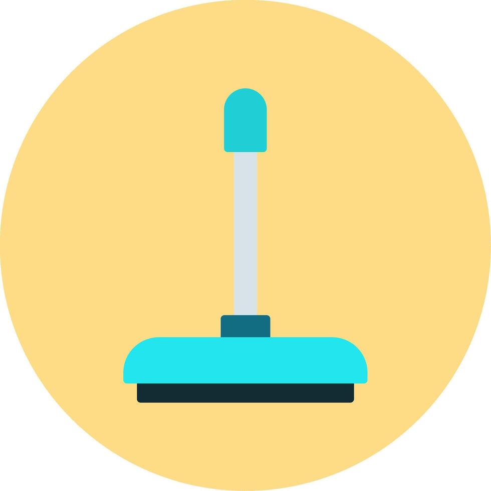 Floor Wiper Flat Circle Icon vector