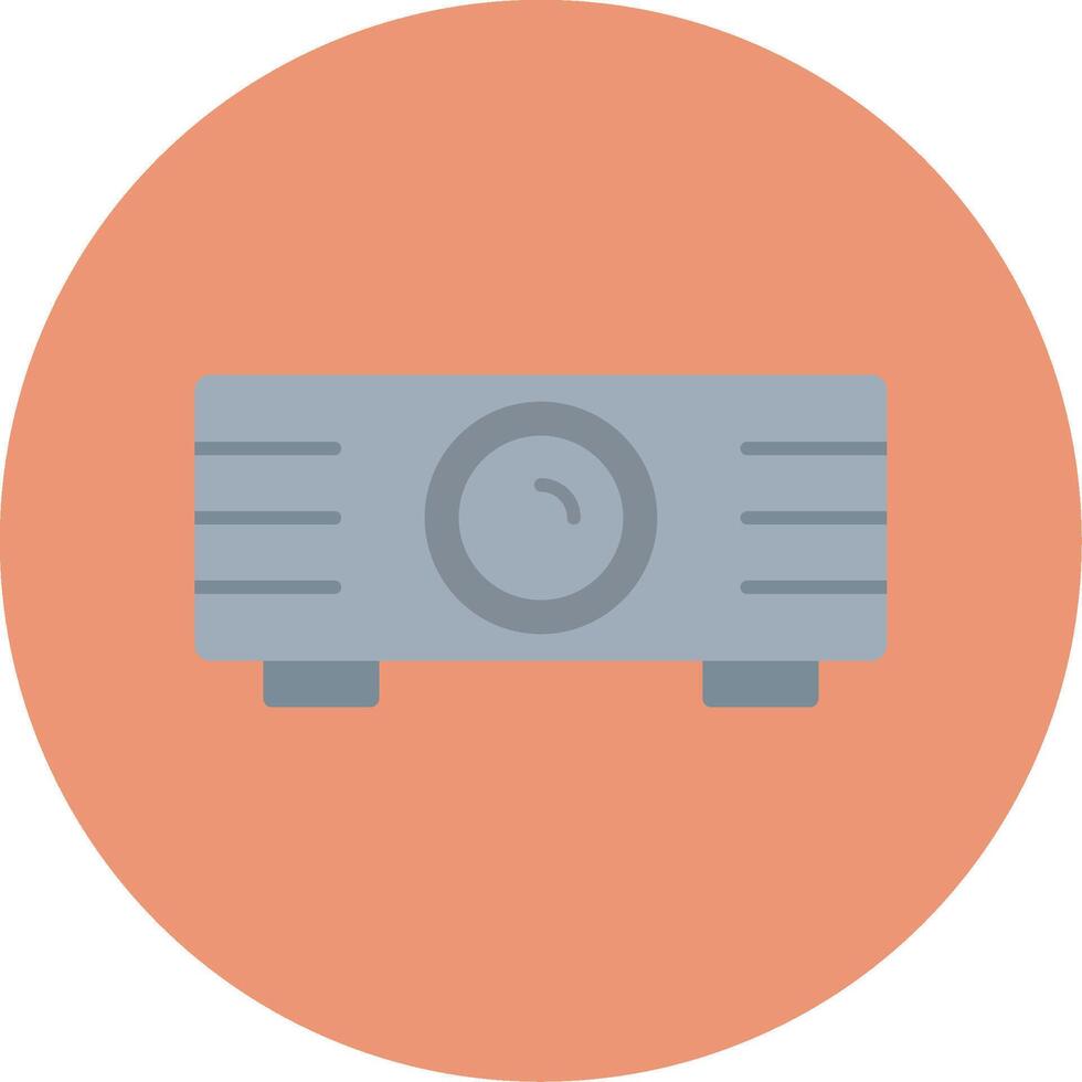 Projector Flat Circle Icon vector