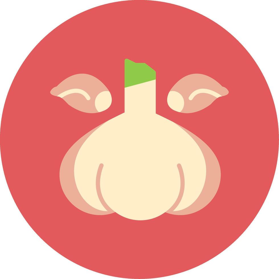 Garlic Flat Circle Icon vector