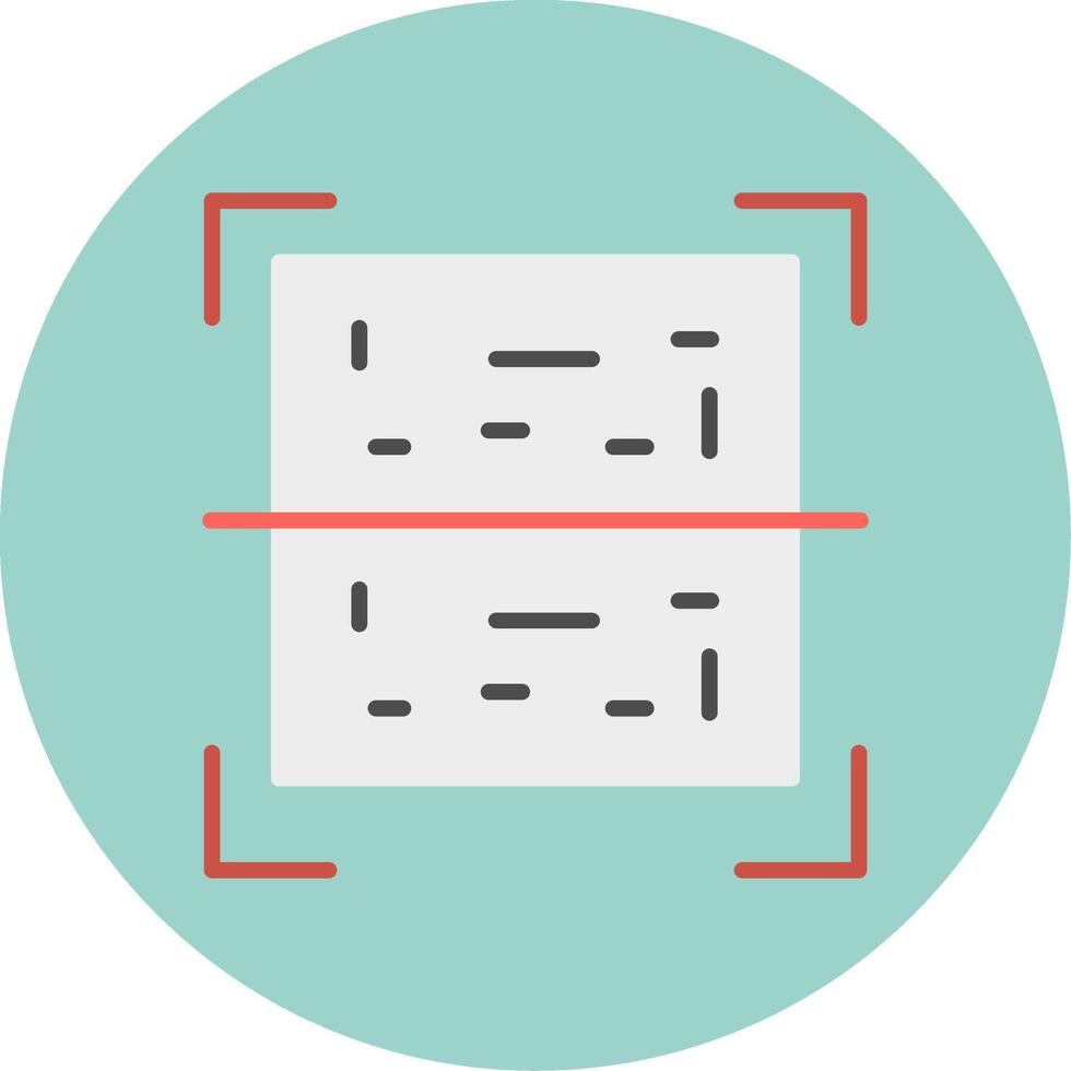 Qr Code Flat Circle Icon vector