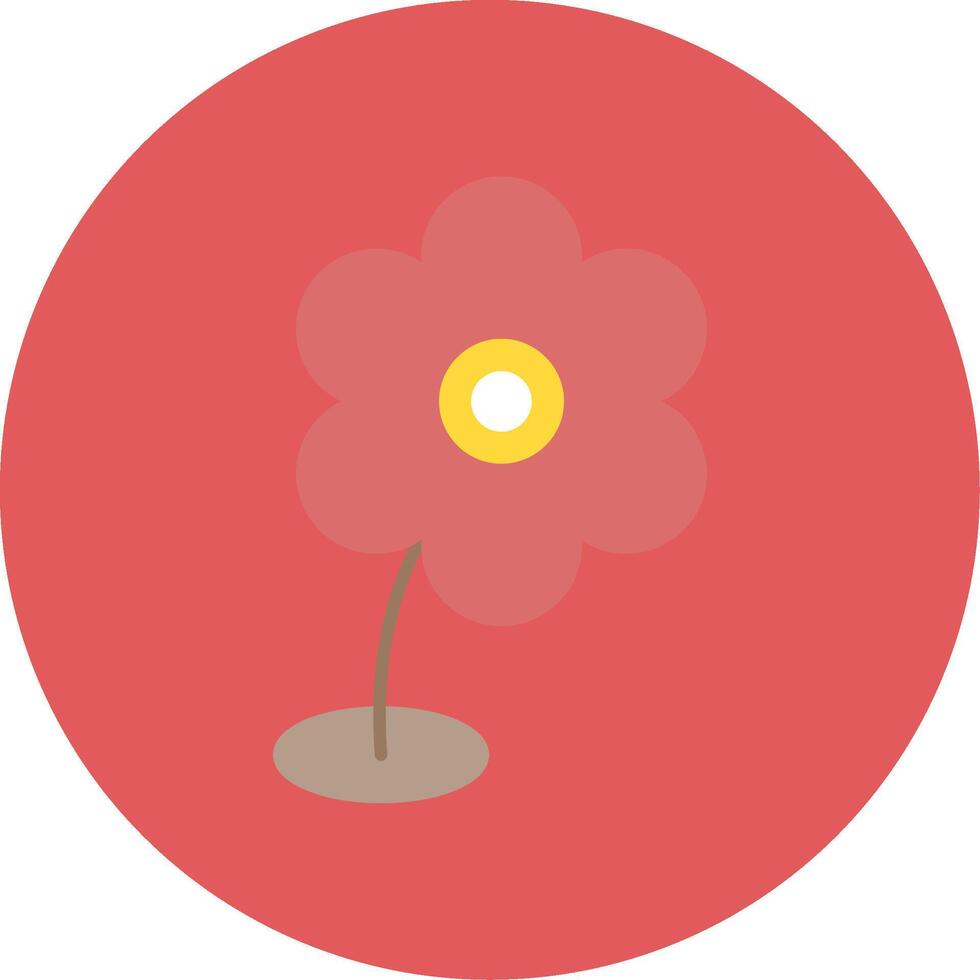 flor plano circulo icono vector