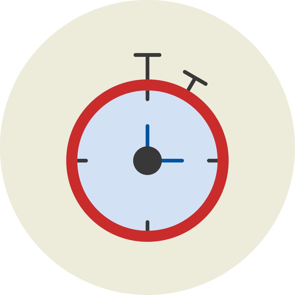 Chronometer Flat Circle Icon vector