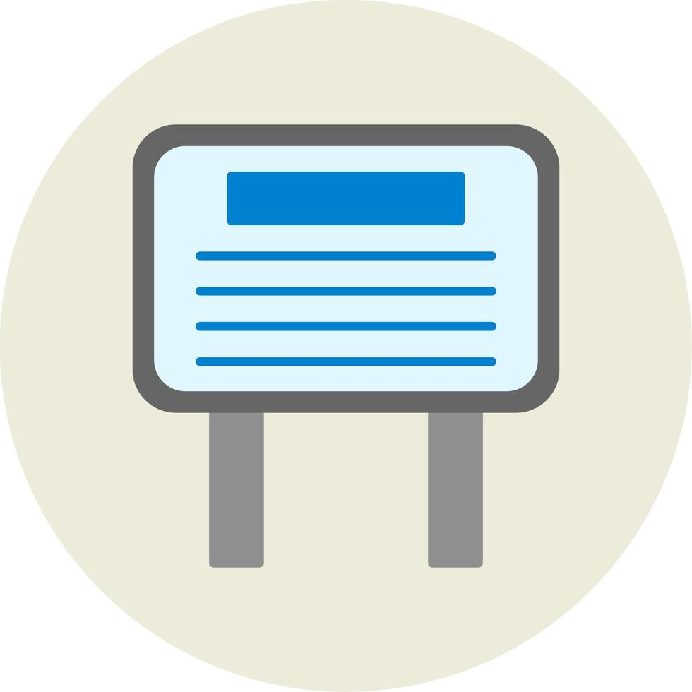 BillBoard Flat Circle Icon vector