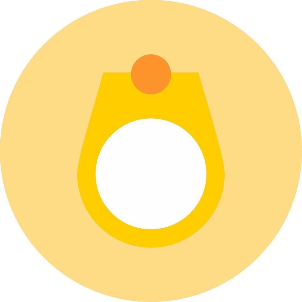 Mens Ring Flat Circle Icon vector