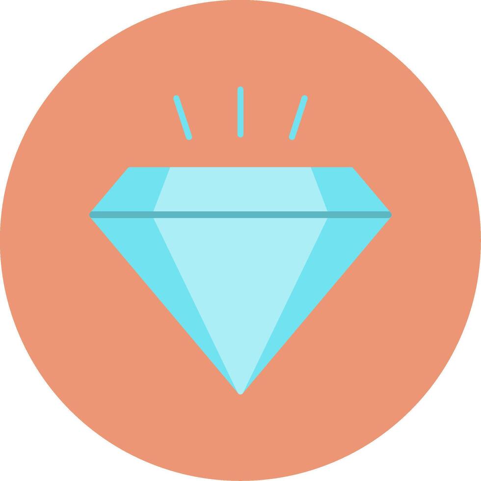 Diamond Flat Circle Icon vector