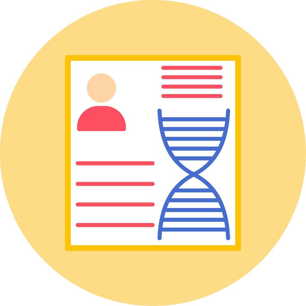 DNA Flat Circle Icon vector