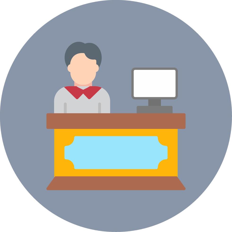 Reception Flat Circle Icon vector