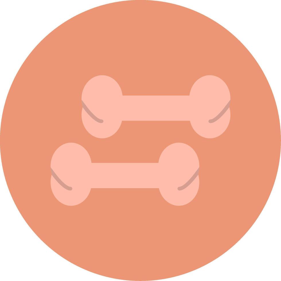 Bone Flat Circle Icon vector