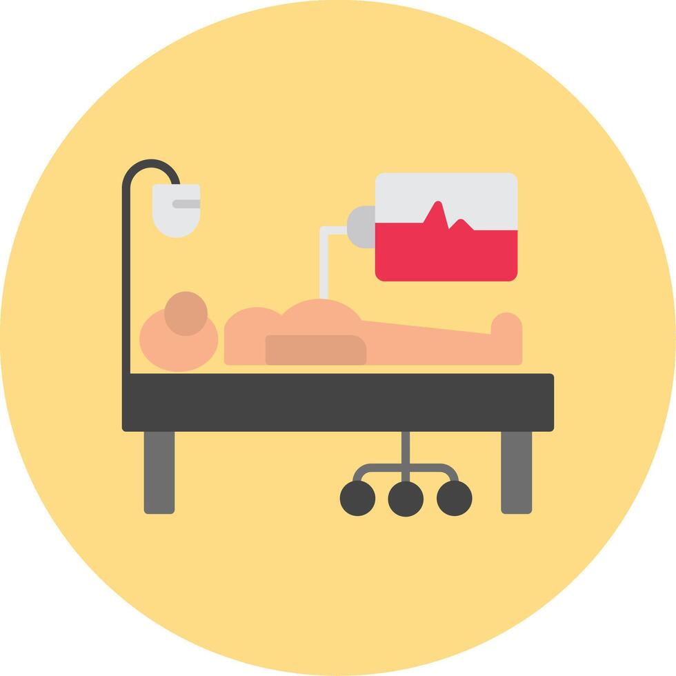 Medical Supervision Flat Circle Icon vector