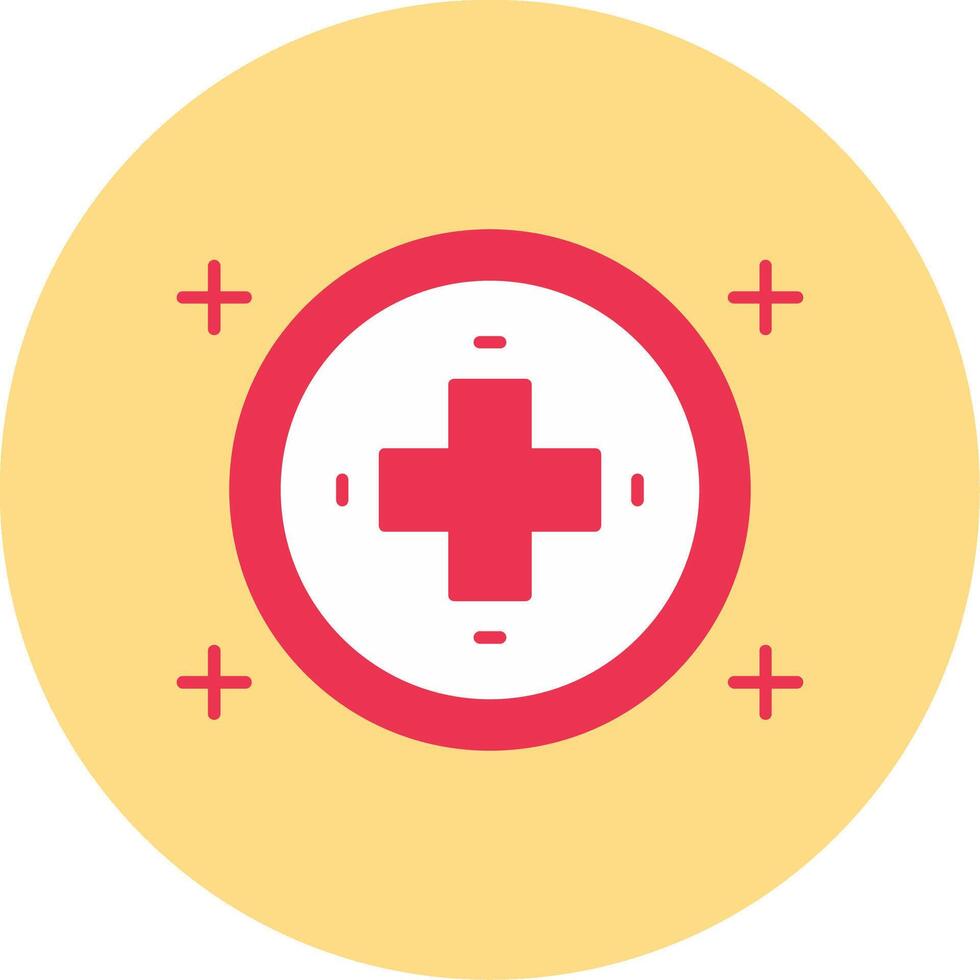 Hospital Sign Flat Circle Icon vector