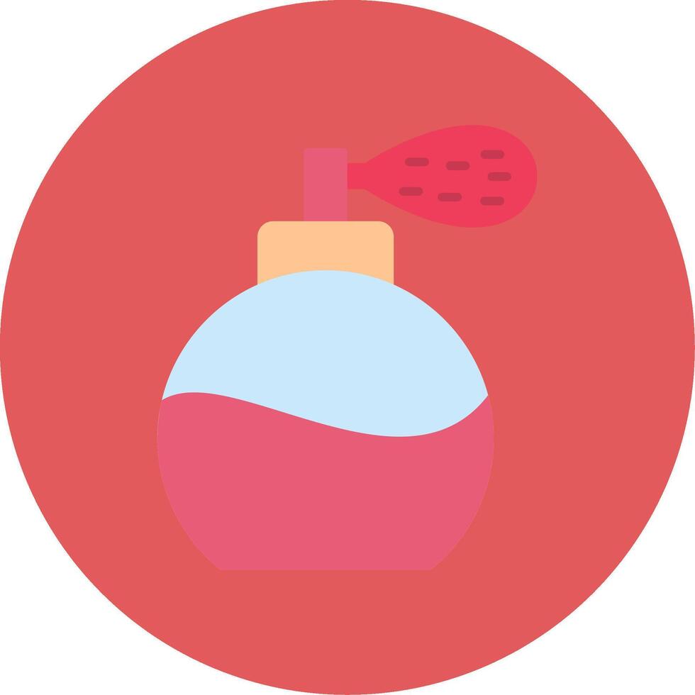 Perfume Bottle Flat Circle Icon vector