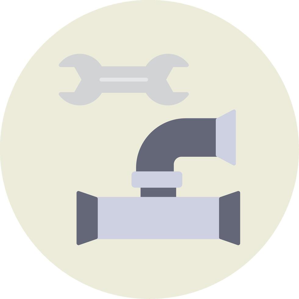 Plumbing Flat Circle Icon vector