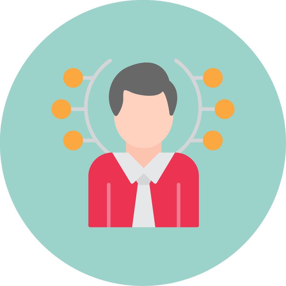 Find Professionals Flat Circle Icon vector