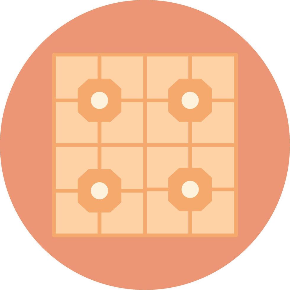 Floor Tiles Flat Circle Icon vector