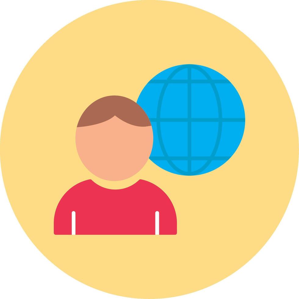 Human Impact Flat Circle Icon vector