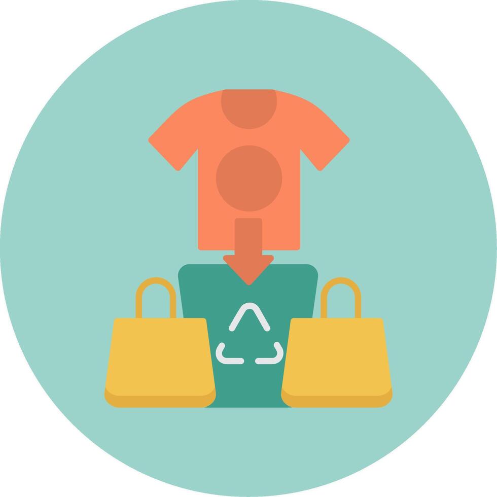 Overconsumption Flat Circle Icon vector