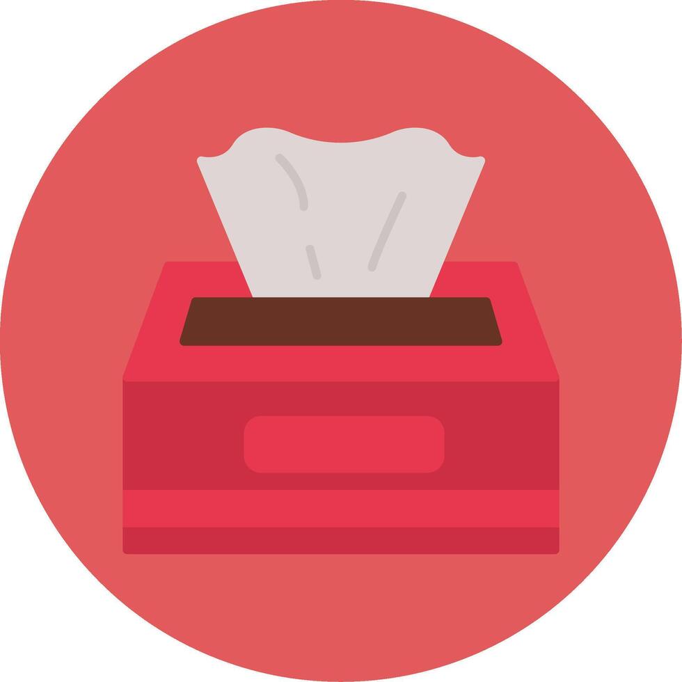 Tissue Box Flat Circle Icon vector