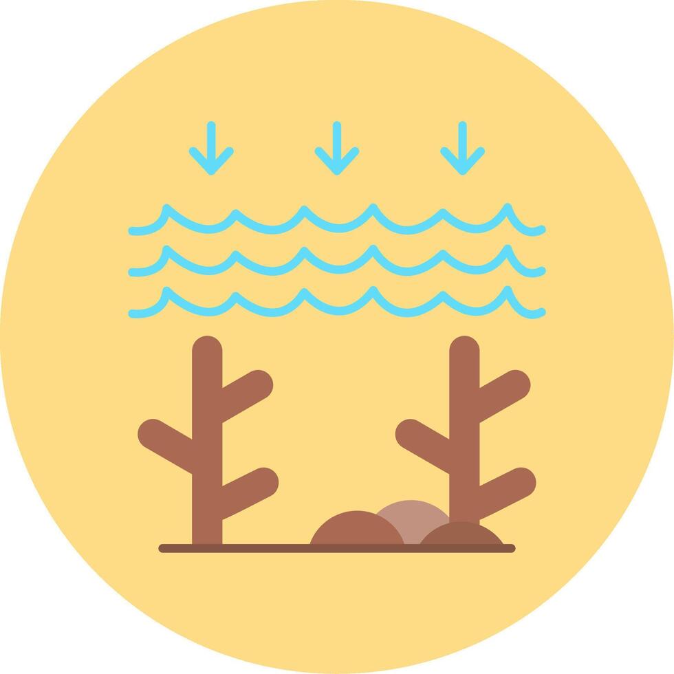 Ocean Acidity Flat Circle Icon vector