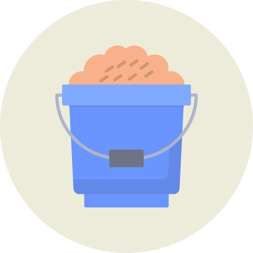 Bucket Flat Circle Icon vector