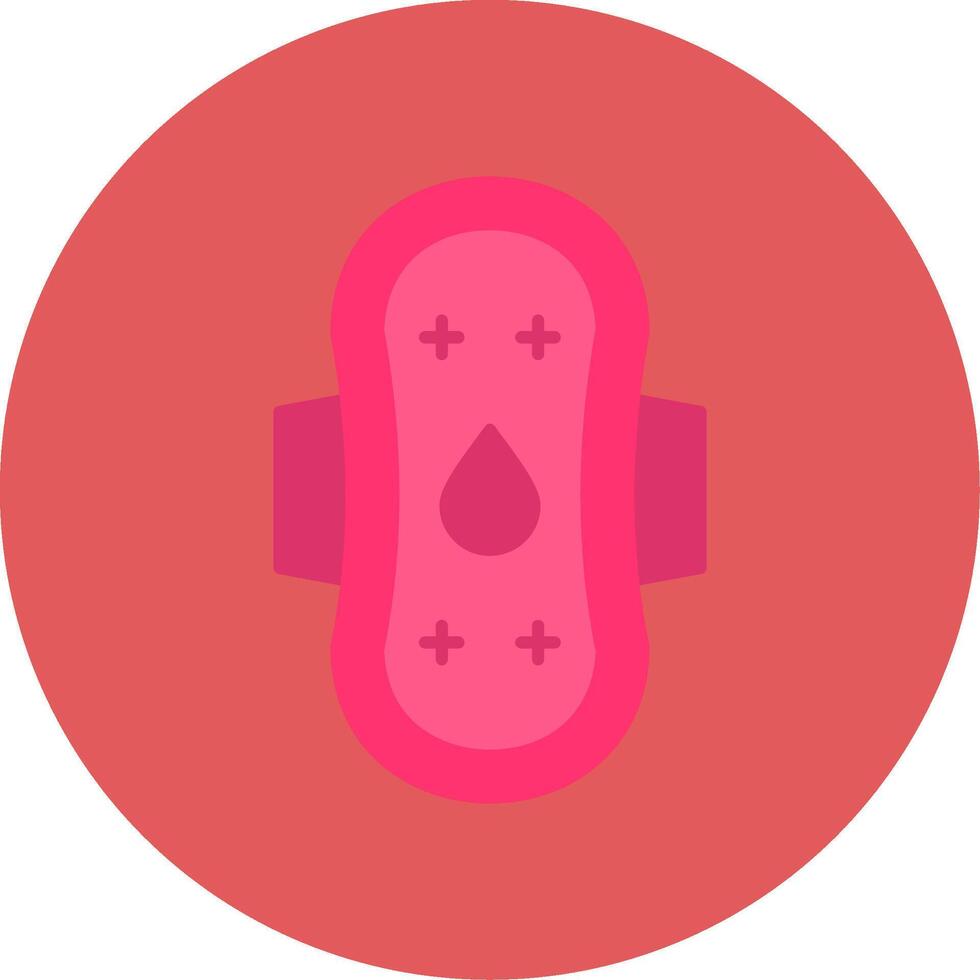 Sanitary Towel Flat Circle Icon vector