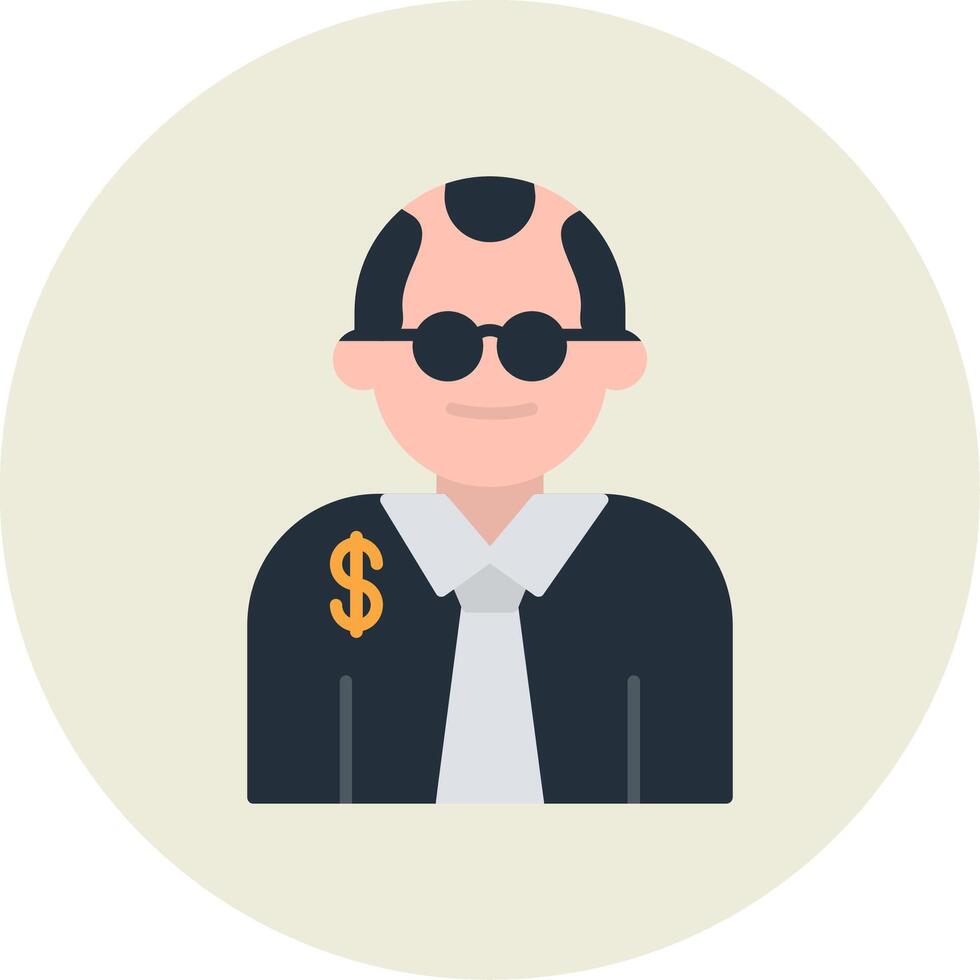 Judge Flat Circle Icon vector