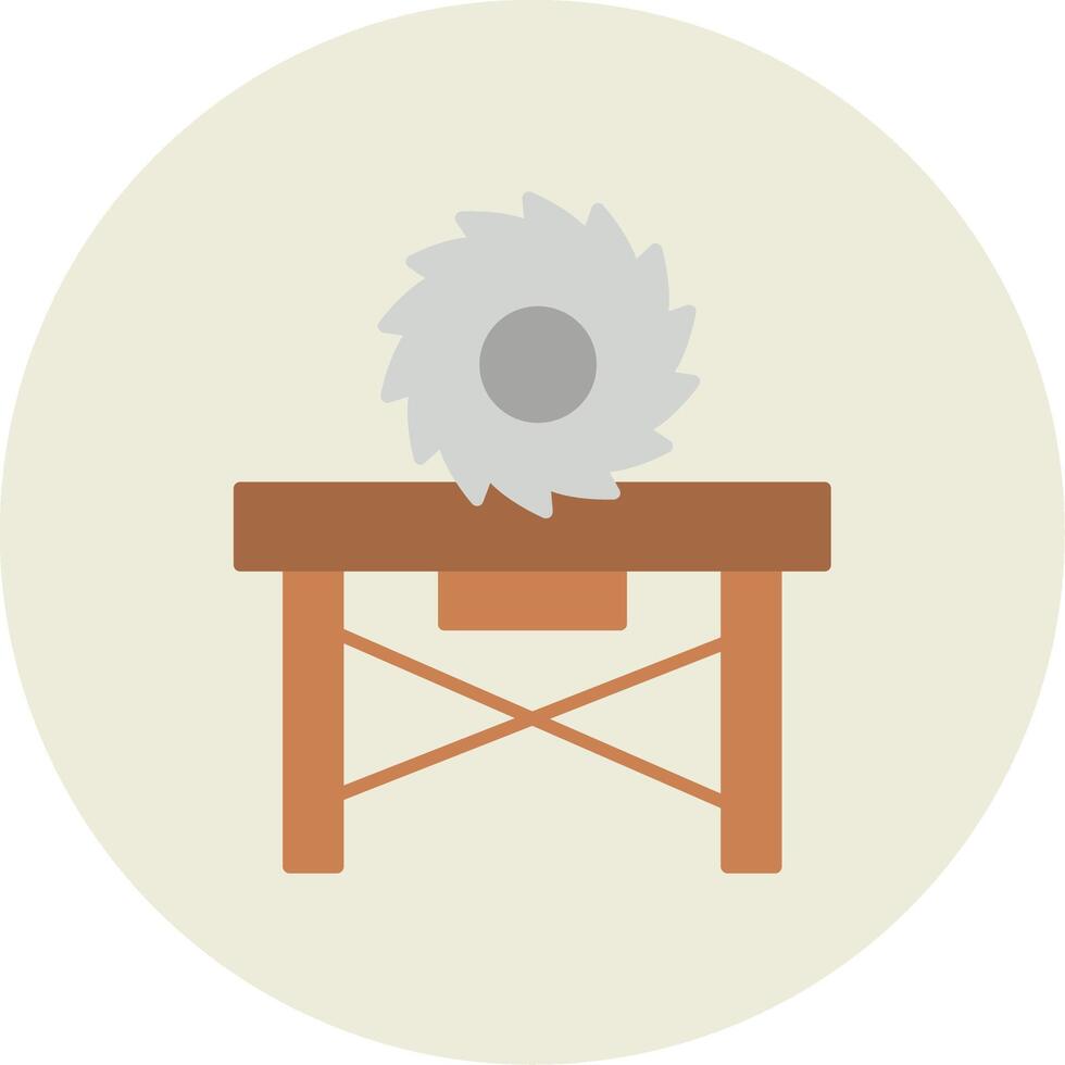 Circular Saw Flat Circle Icon vector