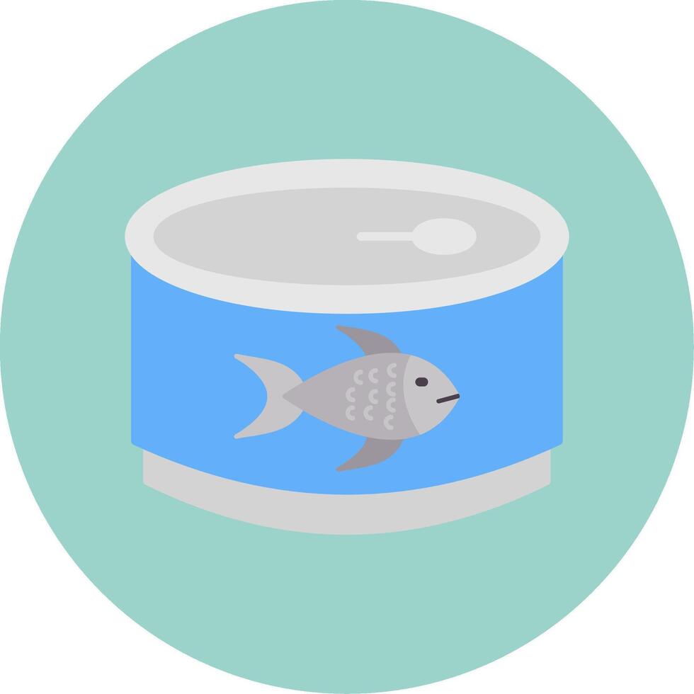 Tuna Flat Circle Icon vector