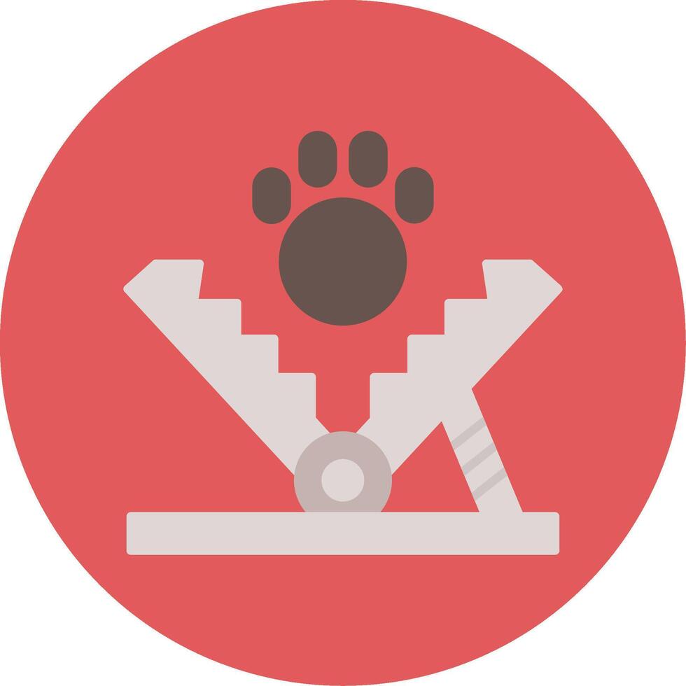 Bear Trap Flat Circle Icon vector