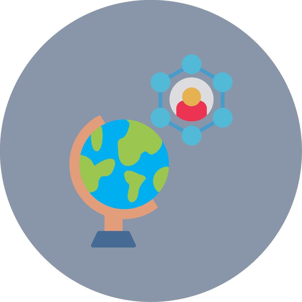 Social Science Flat Circle Icon vector