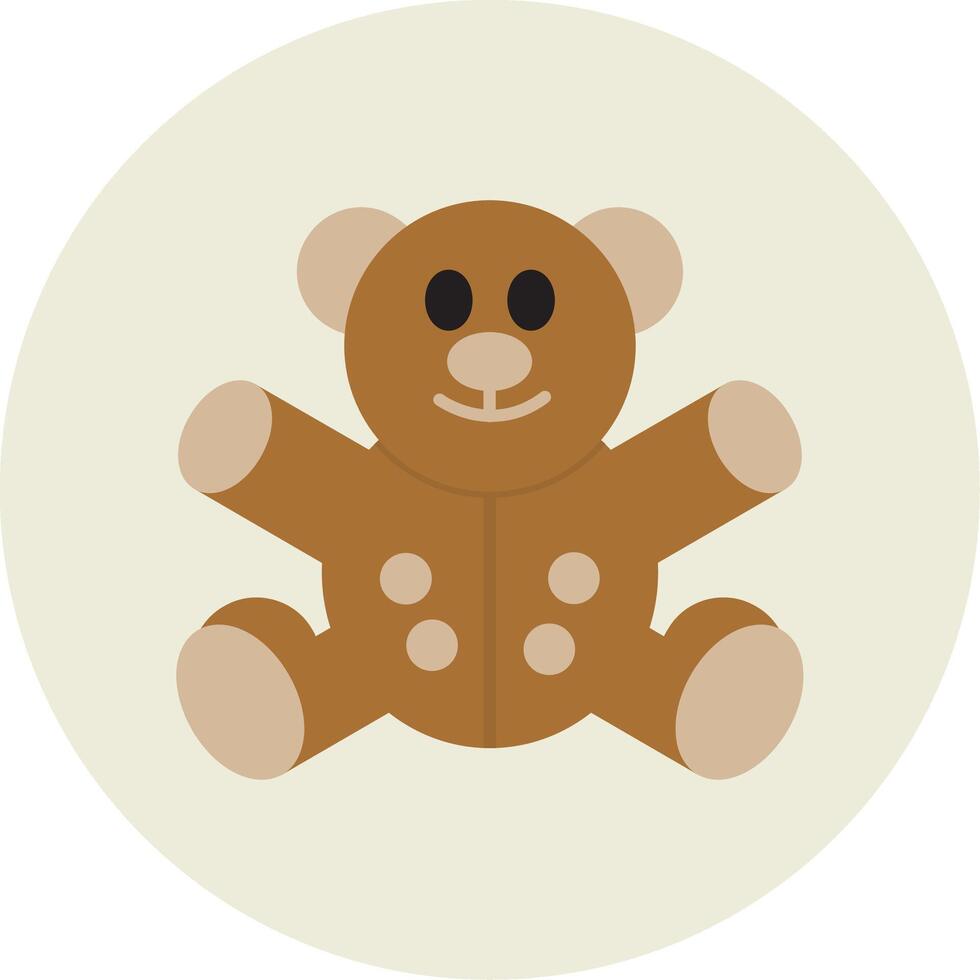 Bear Flat Circle Icon vector