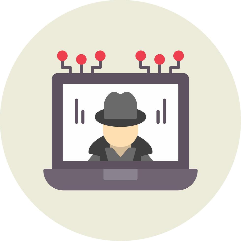 Fraud Flat Circle Icon vector