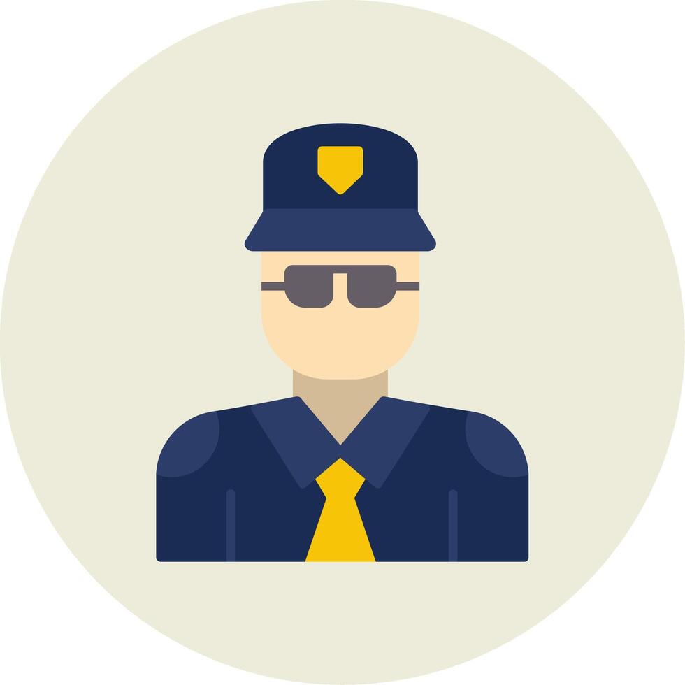 Police Flat Circle Icon vector