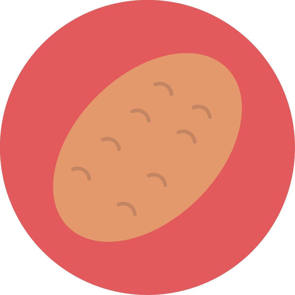 potato Flat Circle Icon vector