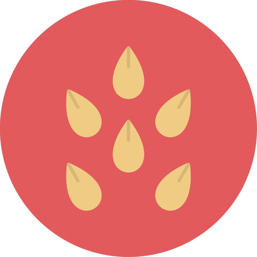 Seeds Flat Circle Icon vector