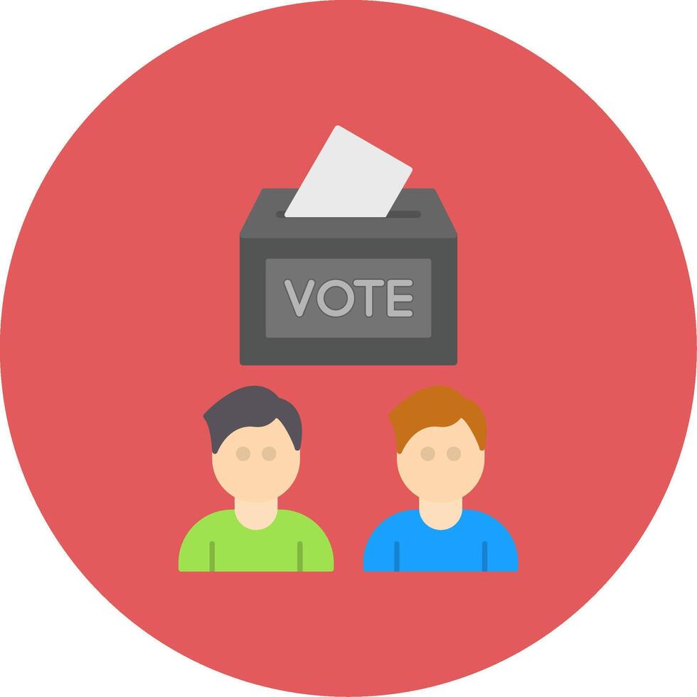 Voters Flat Circle Icon vector