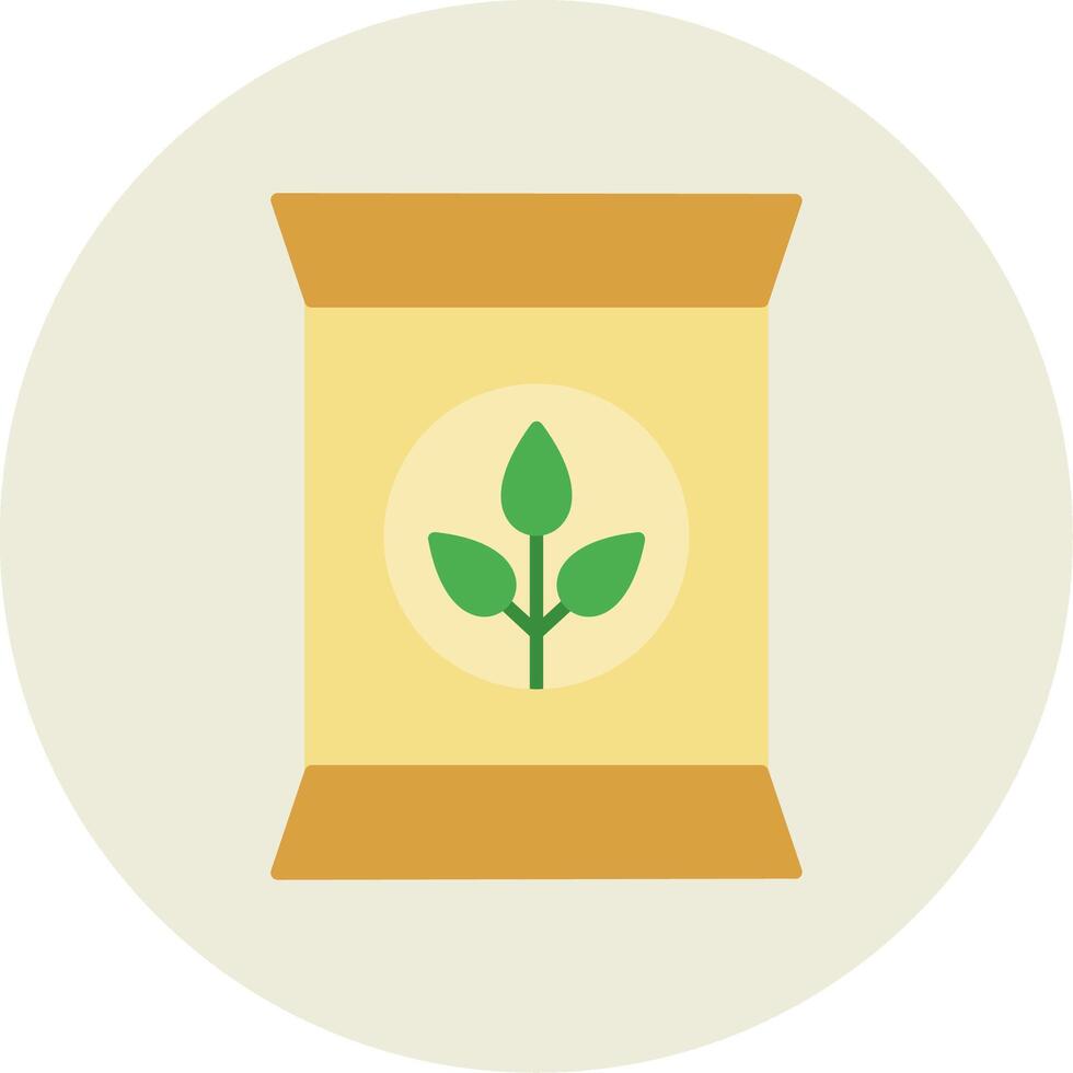 Fertilizer Flat Circle Icon vector