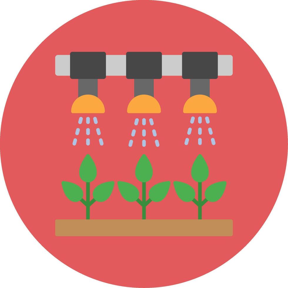 Irrigation System Flat Circle Icon vector