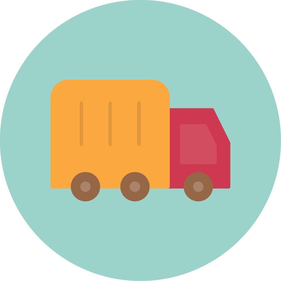 Lorry Flat Circle Icon vector