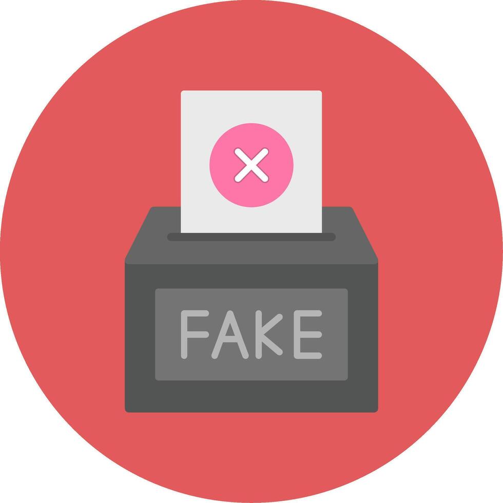 Fake Flat Circle Icon vector
