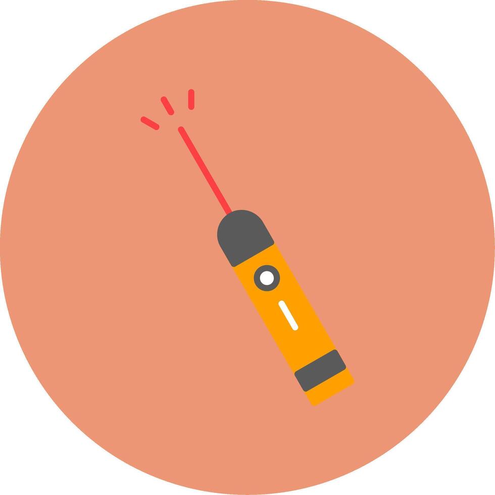 Laser Pen Flat Circle Icon vector