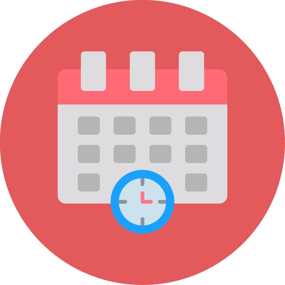 Schedule Flat Circle Icon vector
