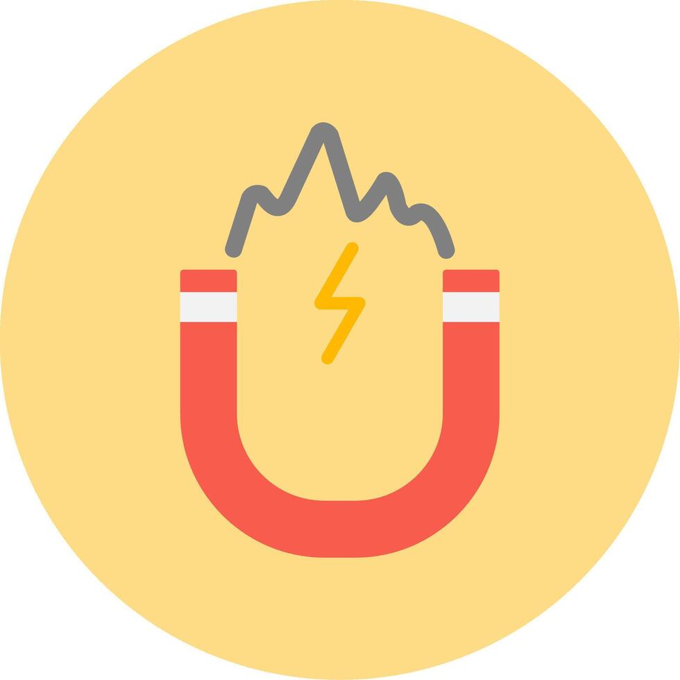 Electromagnetic Flat Circle Icon vector
