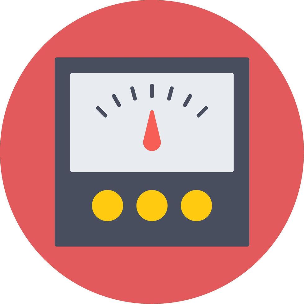 Voltage Indicator Flat Circle Icon vector