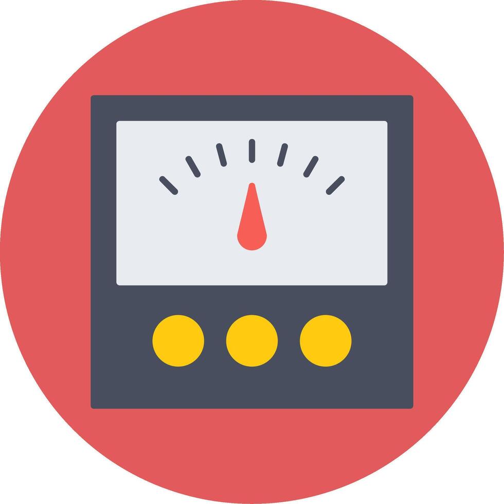 Voltage Indicator Flat Circle Icon vector