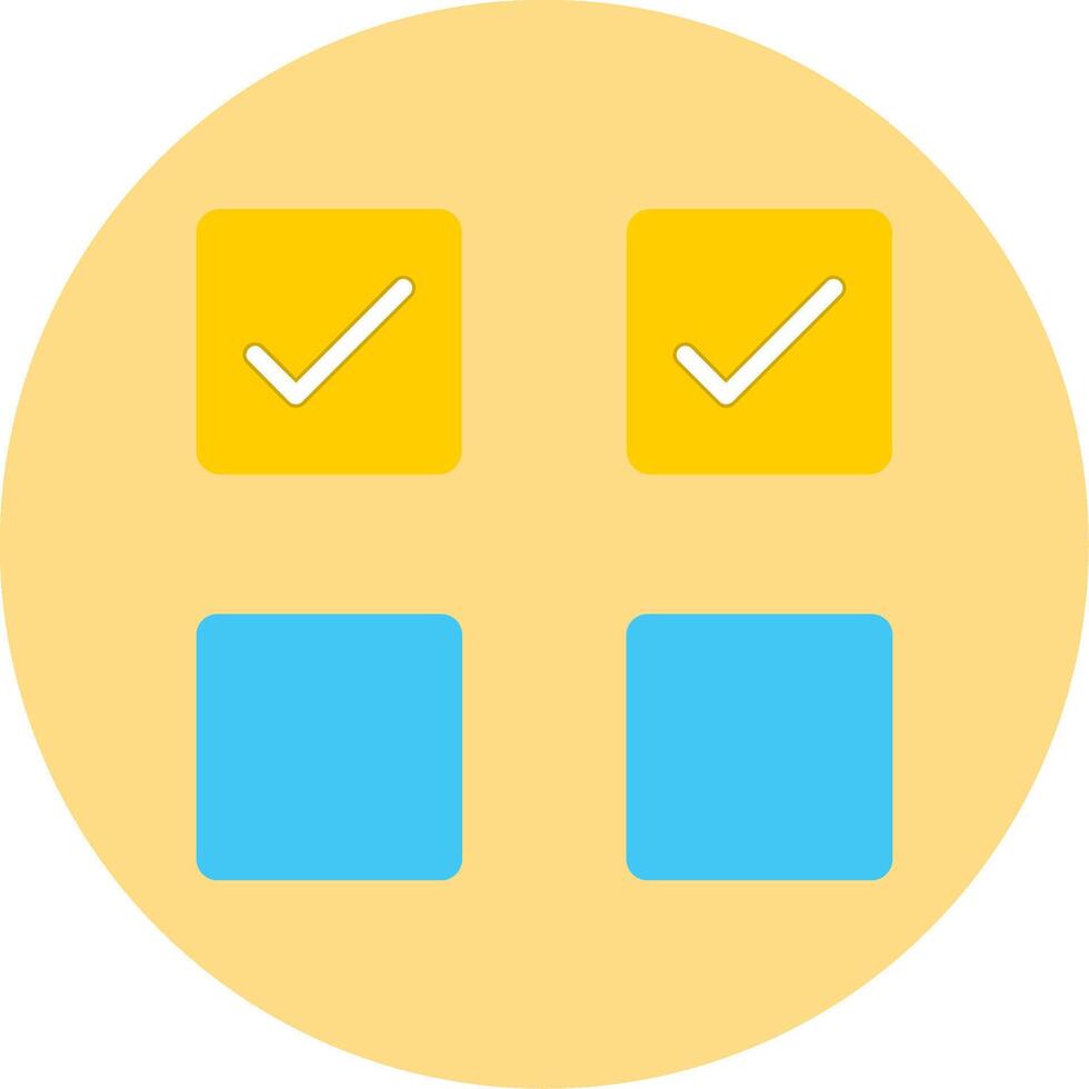 Check Box Flat Circle Icon vector