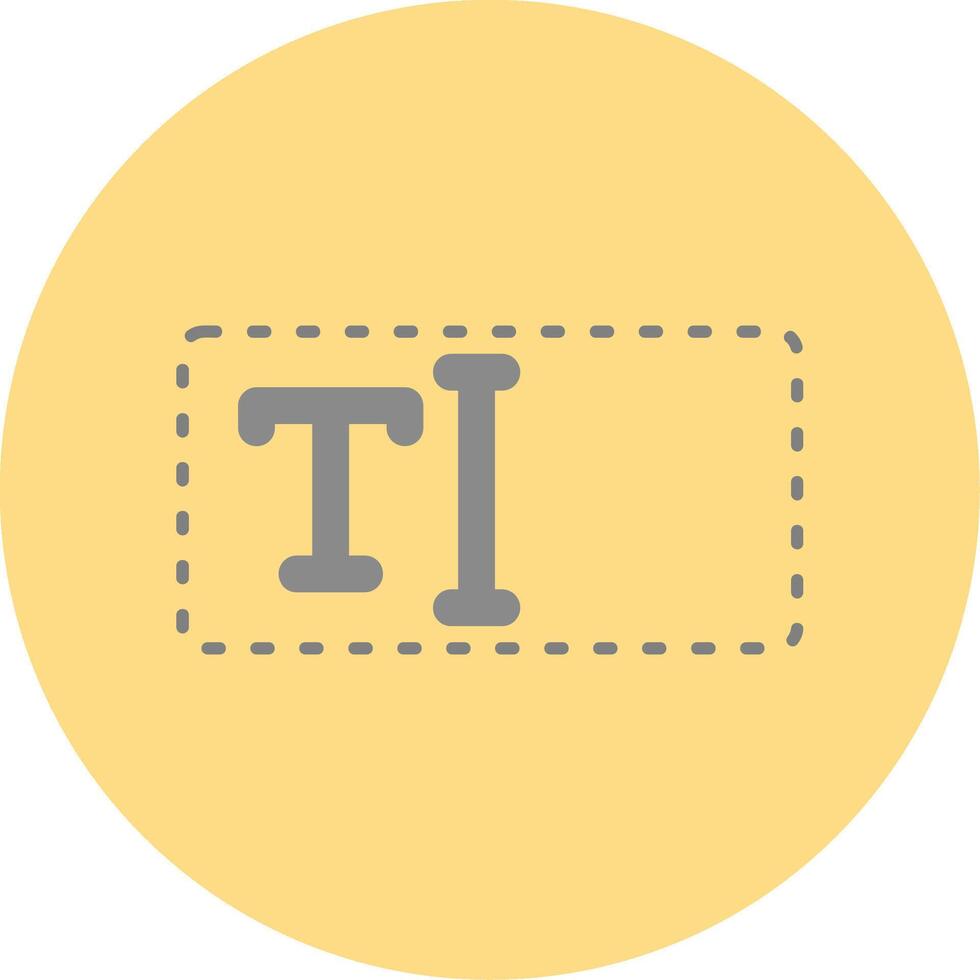 Text Box Flat Circle Icon vector