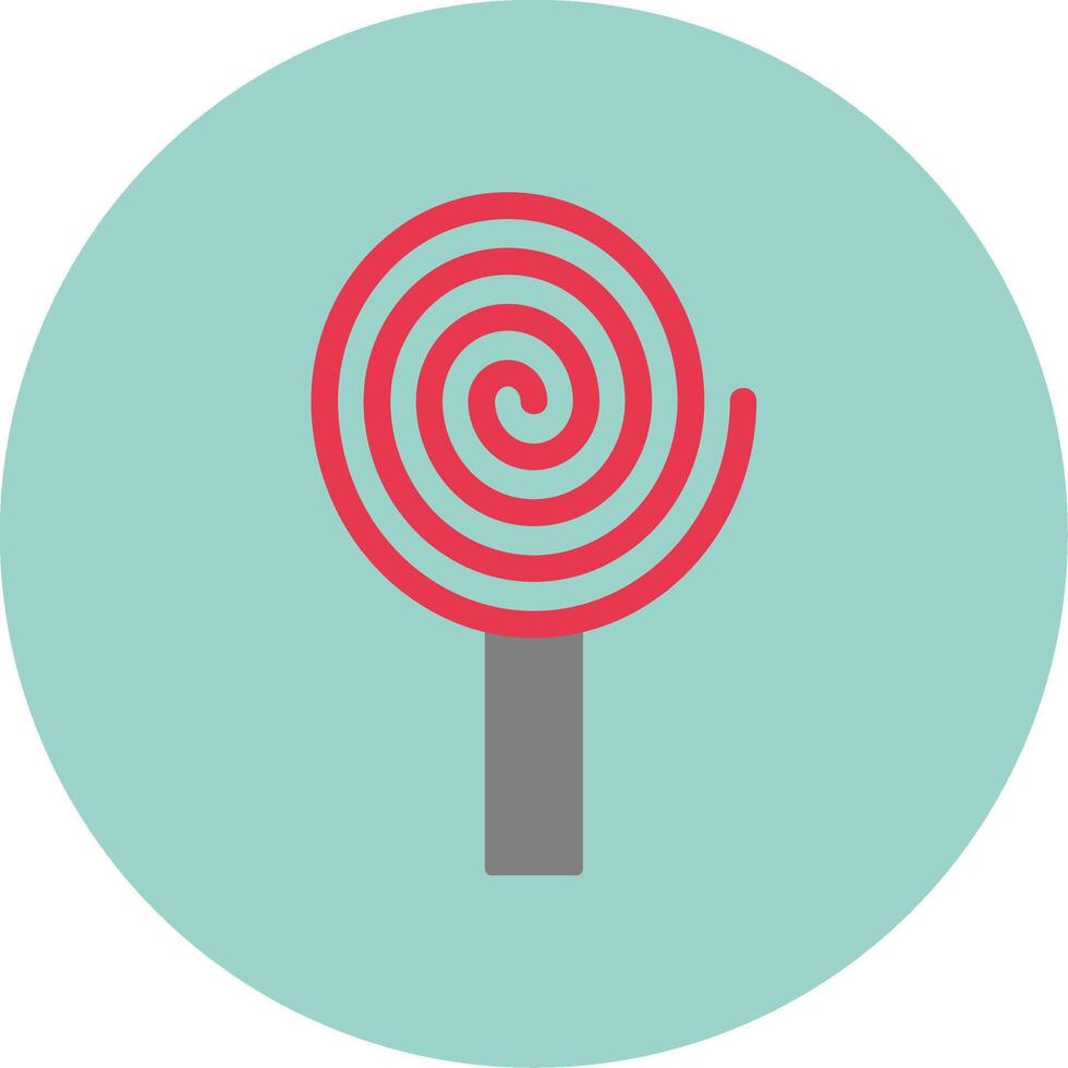 Spiral Flat Circle Icon vector