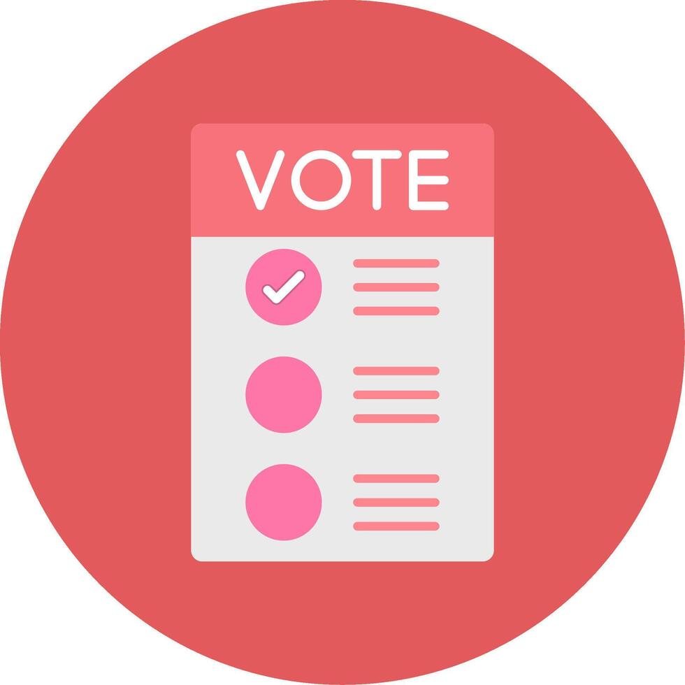 Number of vote Flat Circle Icon vector