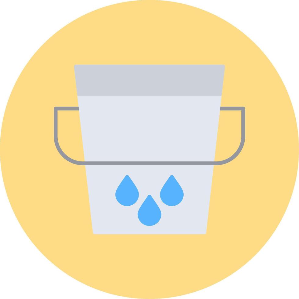 Water Bucket Flat Circle Icon vector